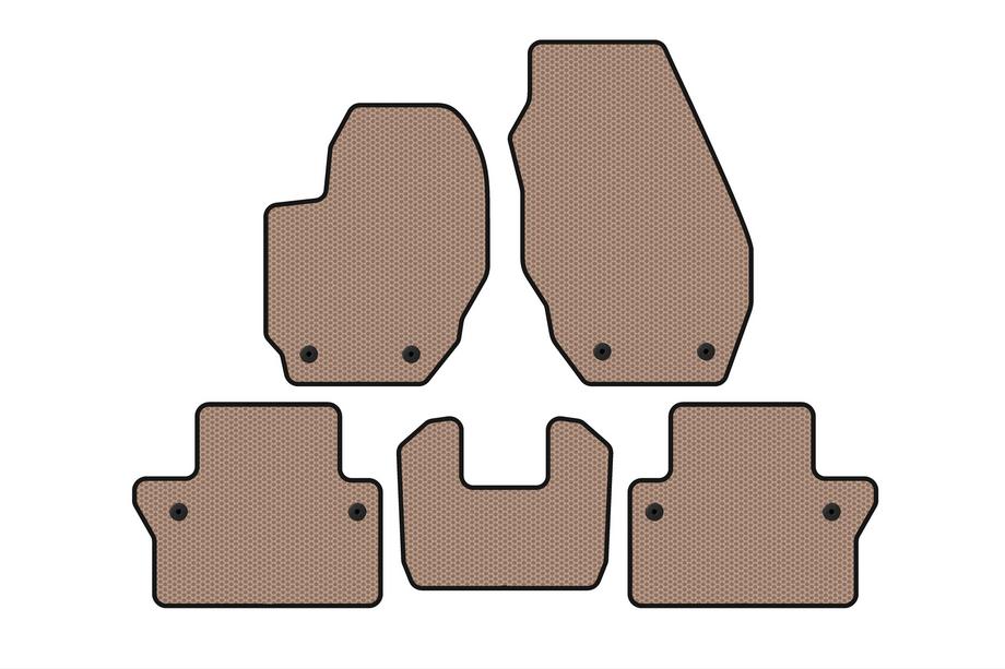 Volvo V70 2007–2013 Rubberen automatten Carsuit (Beige) Image