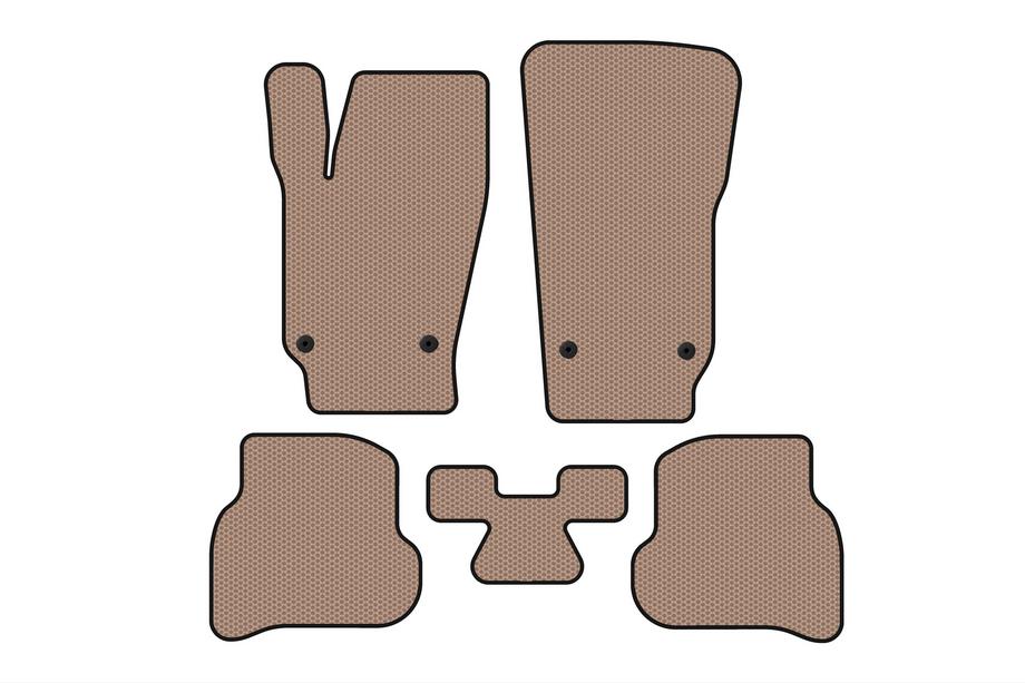Volkswagen Polo 2010–2017 Rubberen automatten Carsuit (HB, 3/5-deurs, beige) Image