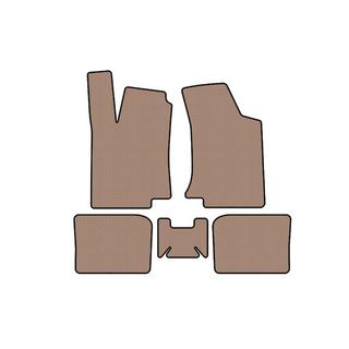 Rubberen automatten Carsuit (HB, 3-deurs, beige) foto 1