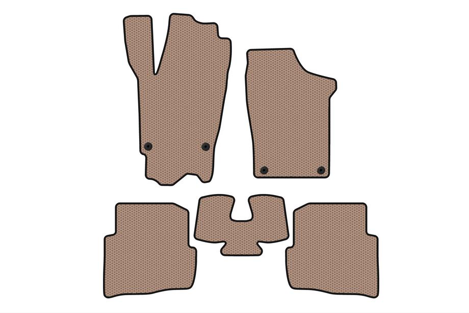 Volkswagen Fox 2003–2021 Rubberen automatten Carsuit (HB, 3-deurs, beige) Image