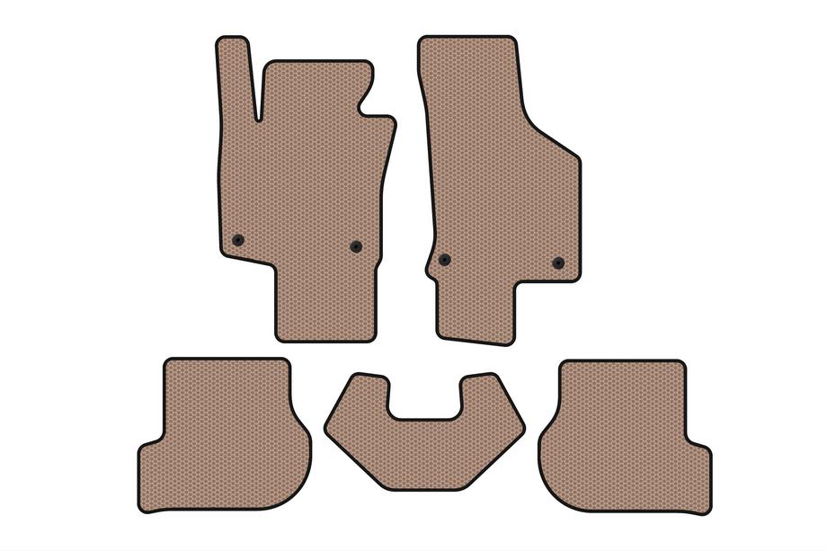 Volkswagen Scirocco 2008–2017 Rubberen automatten Carsuit (HB, 3-deurs, beige) Image