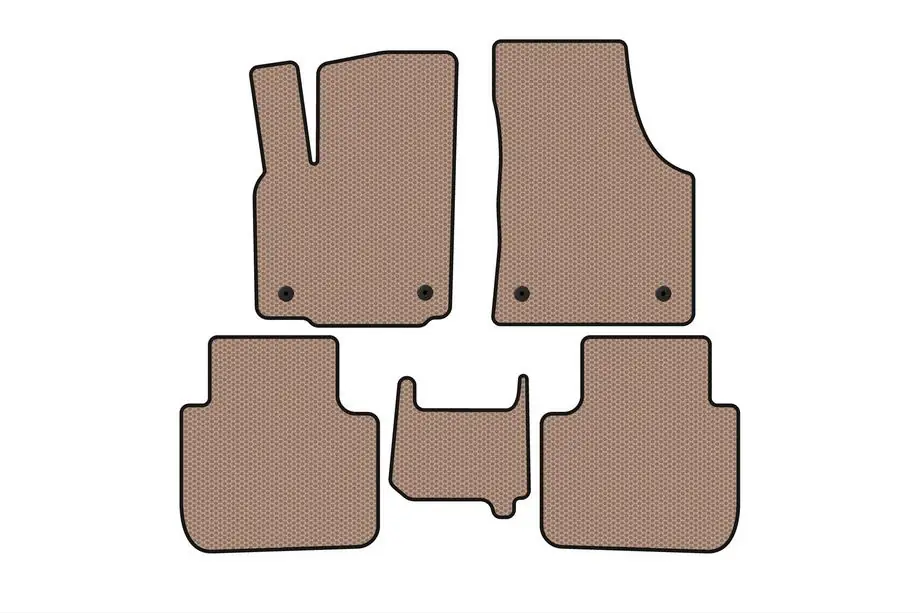 Volkswagen Atlas (Terramont) 2016– Rubberen automatten Carsuit (2 rijen, 7-zits, beige) Image
