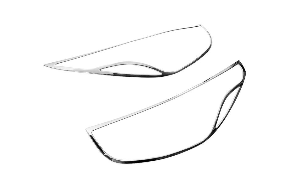 Hyundai IX-35 2010–2015 Chromen koplamp sierlijsten (2013-2015, 2 st., kunststof) Foto 4