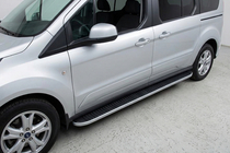 Ford Connect 2014–2021 Side steps Tayga Grey (set van 2, aluminium) Maxi basis foto 1