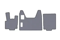 DAF XF95 2002–2006 Rubberen automatten Carsuit (Grijs) foto 1