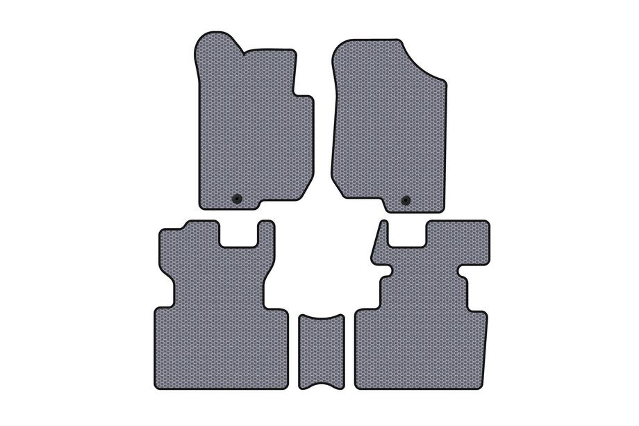 Kia Carens 1999–2012 Rubberen automatten Carsuit (2006-2012, 2 rijen, 7-zits, grijs) Foto 1