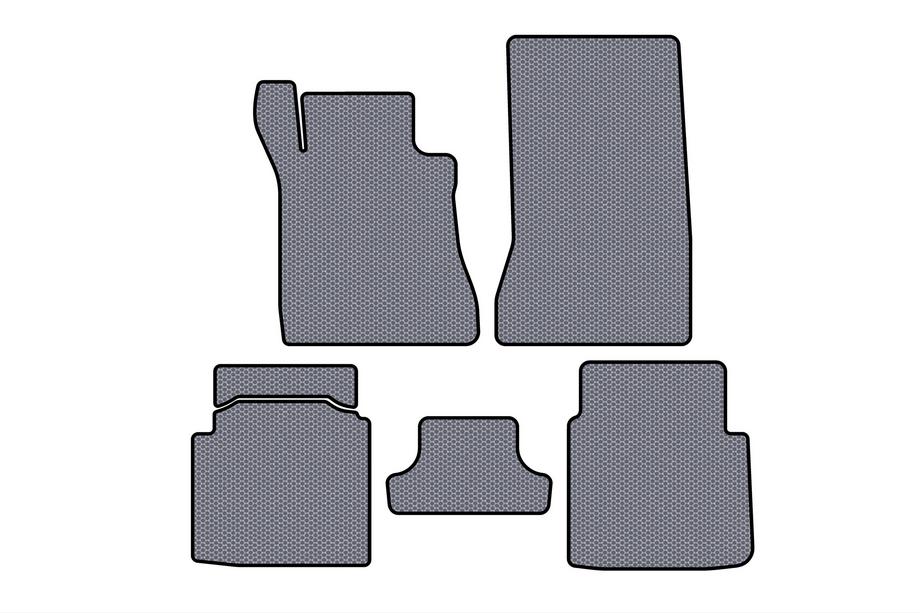 Mercedes S-klasse W126 1979–1991 Rubberen automatten Carsuit (SD, korte wielbasis, grijs) Image