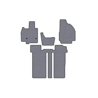 Carsuit rubberen automatten voor interieur (2 rijen, 6-zits, grijs)