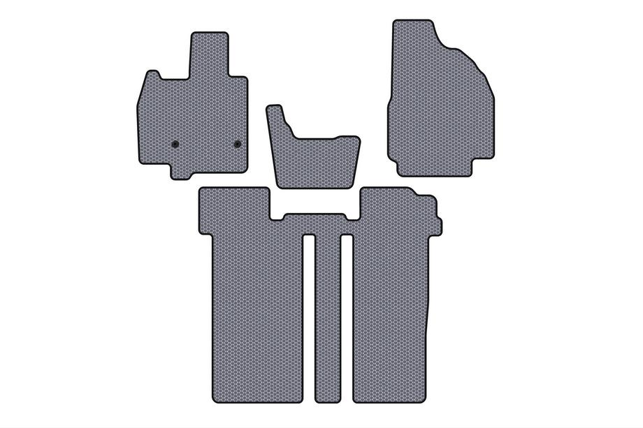 Toyota Previa 2006–2019 Carsuit rubberen automatten voor interieur (2 rijen, 6-zits, grijs) Foto 1