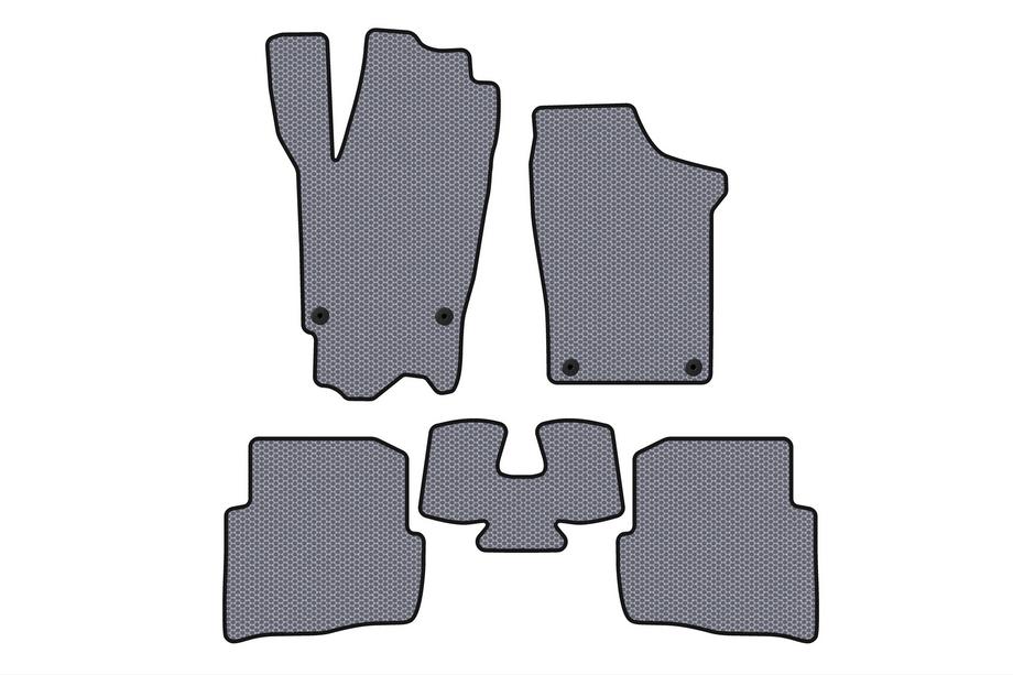 Volkswagen Fox 2003–2021 Rubberen automatten Carsuit (HB, 3-deurs, grijs) Image