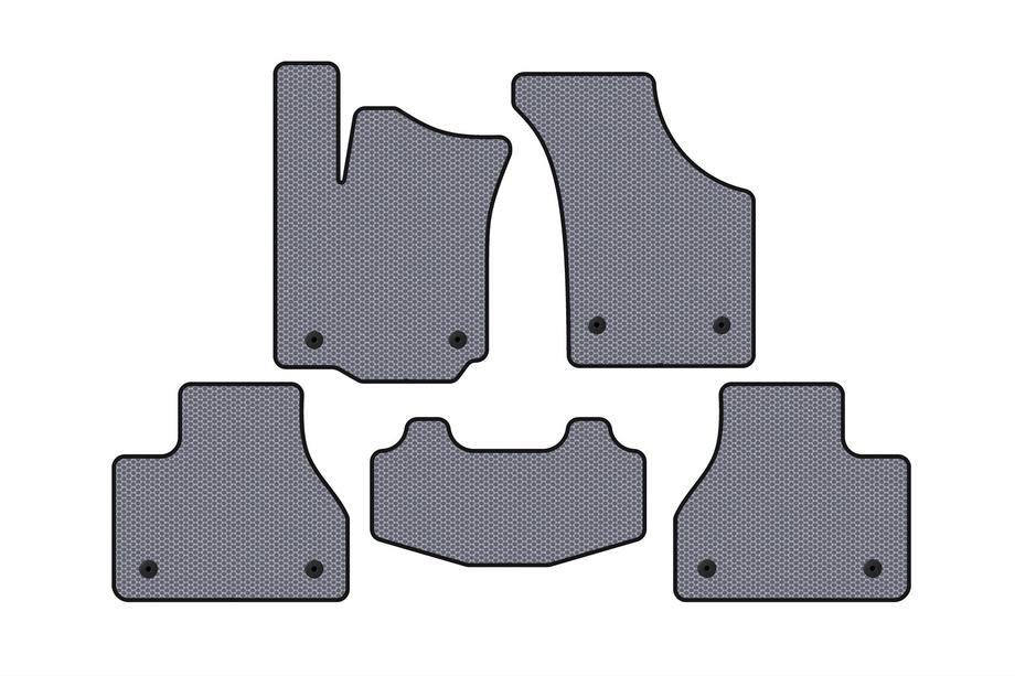Volkswagen Phaeton 2002–2016 Rubberen automatten Carsuit (SD, korte wielbasis, grijs) Image