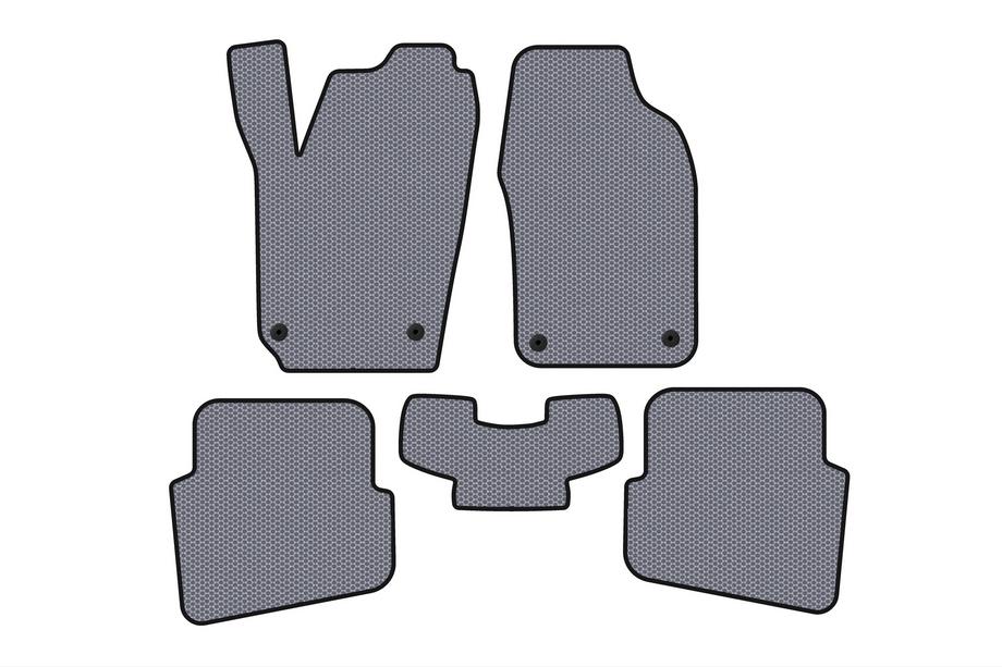 Volkswagen Polo 2001–2009 Rubberen automatten Carsuit (HB, 3/5-deurs, grijs) Foto 1