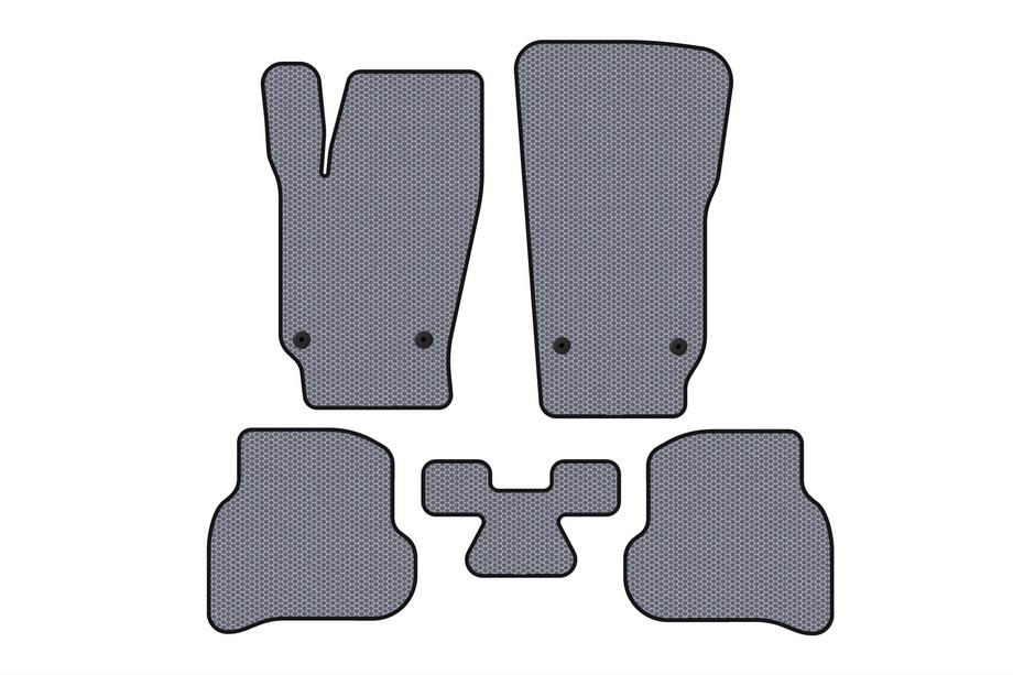 Volkswagen Polo 2010–2017 Rubberen automatten Carsuit (HB, 3/5-deurs, grijs) Image