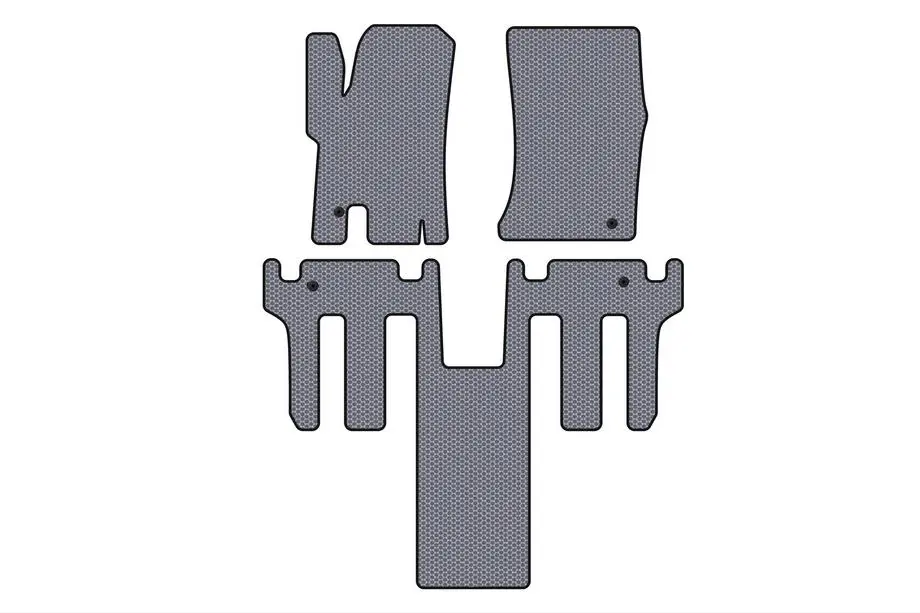 Ssang Yong Rodius Rubberen vloermatten voor het interieur Carsuit 2004-2008 (2 rijen, grijs) Image