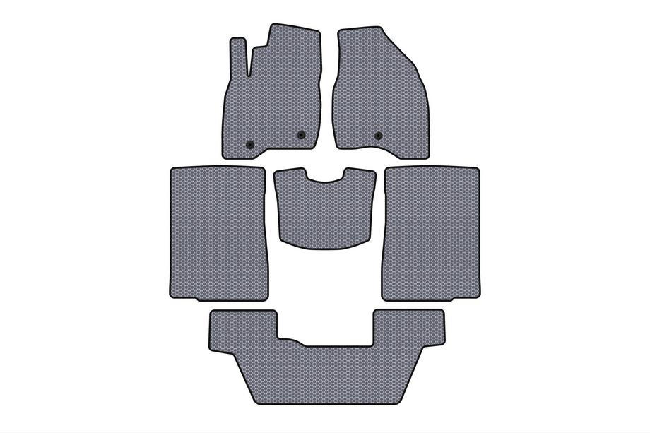 Ford Explorer 2011–2019 Rubberen automatten Carsuit (2015-2017, 3 rijen, 7-zits, grijs) Image