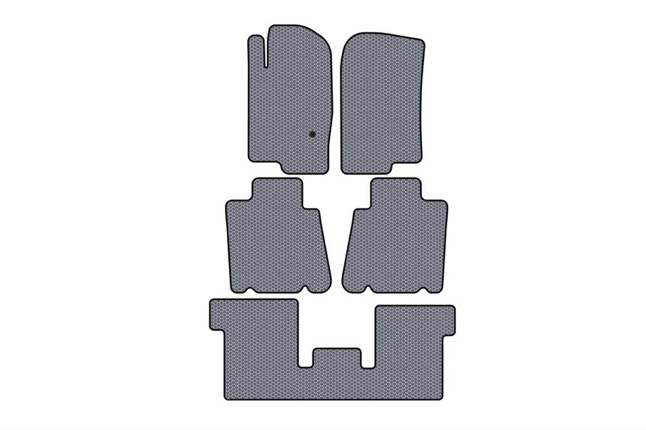 Ford Explorer 2001–2005 Rubberen automatten Carsuit (3 rijen, grijs) Foto 1