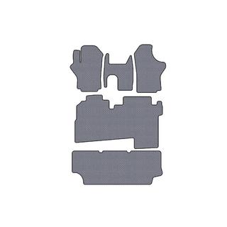 Rubberen automatten Carsuit (2004-2007, 3 rijen, 8-zits, grijs) Hyundai H200, H1, Starex 1998–2007 foto 1