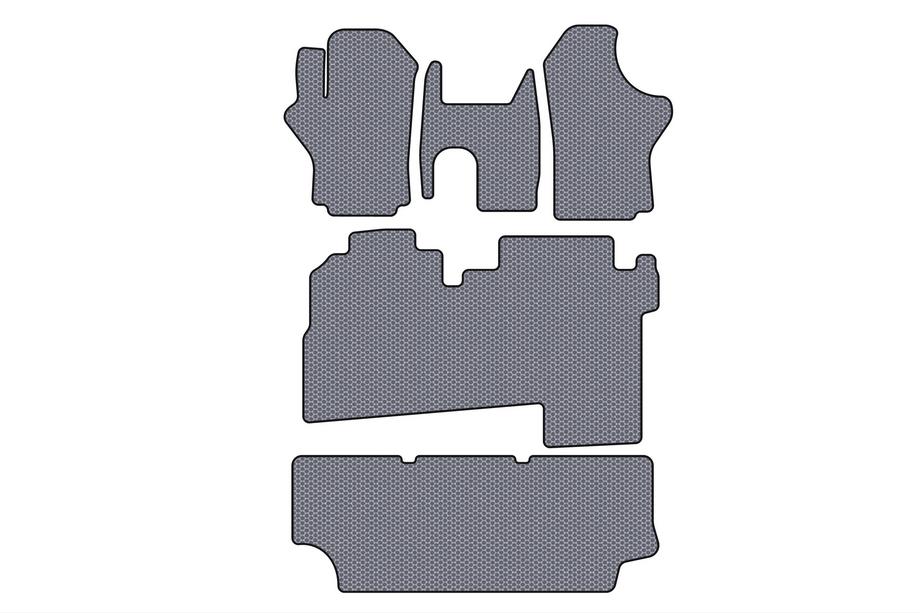 Hyundai H200, H1, Starex 1998–2007 Rubberen automatten Carsuit (2004-2007, 3 rijen, 8-zits, grijs) Foto 1