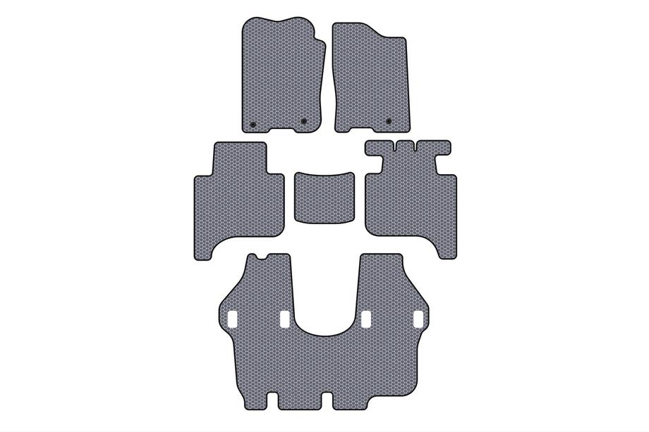 Infiniti QX56 2004–2010 Rubberen automatten Carsuit (3 rijen, 2004-2008, grijs) Image