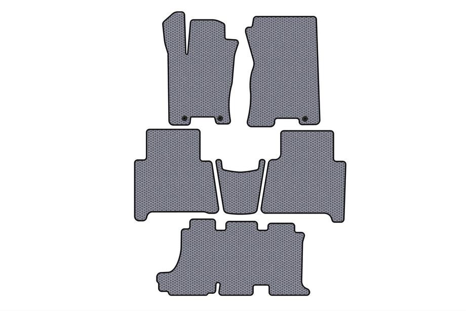 Kia Mohave 2008–2016 Rubberen automatten Carsuit (3 rijen, grijs) Image