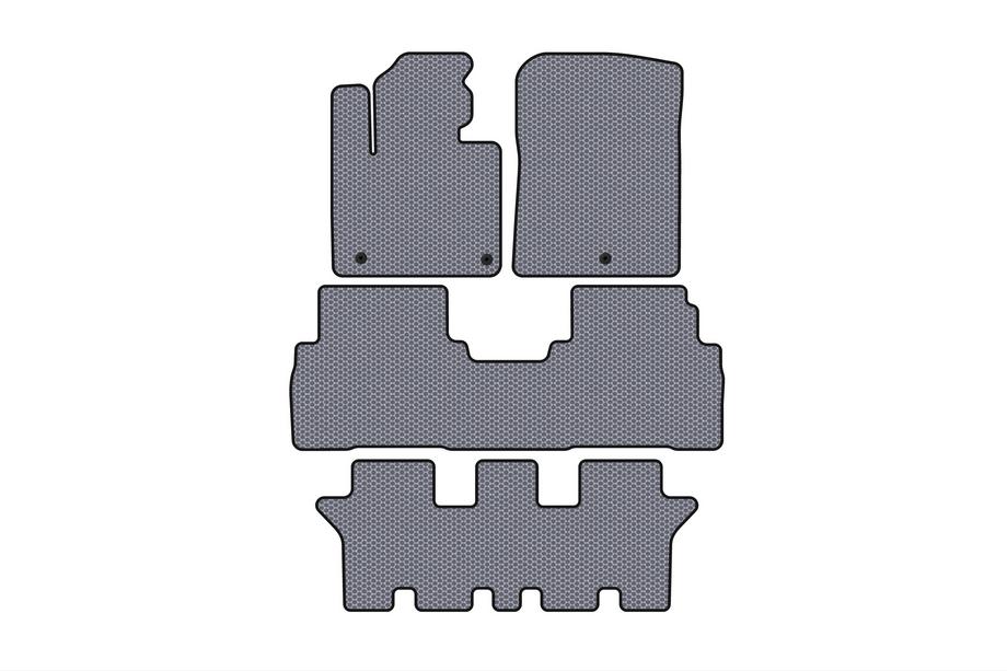 Kia Sorento III UM 2014–2020 Rubber matten Carsuit (3 rijen, 7-zits, grijs) Image