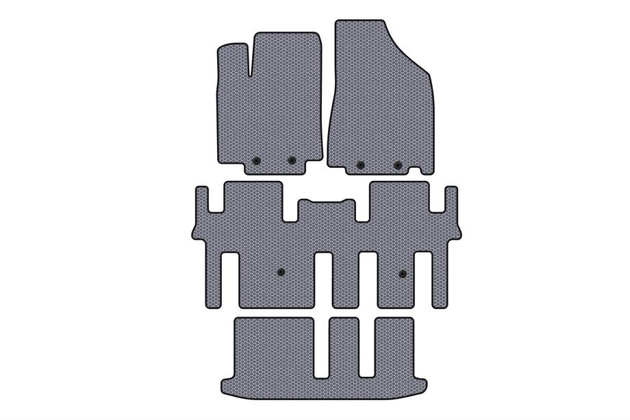Nissan Pathfinder R52 2012–2021 Rubberen automatten Carsuit (3 rijen, grijs) Foto 1