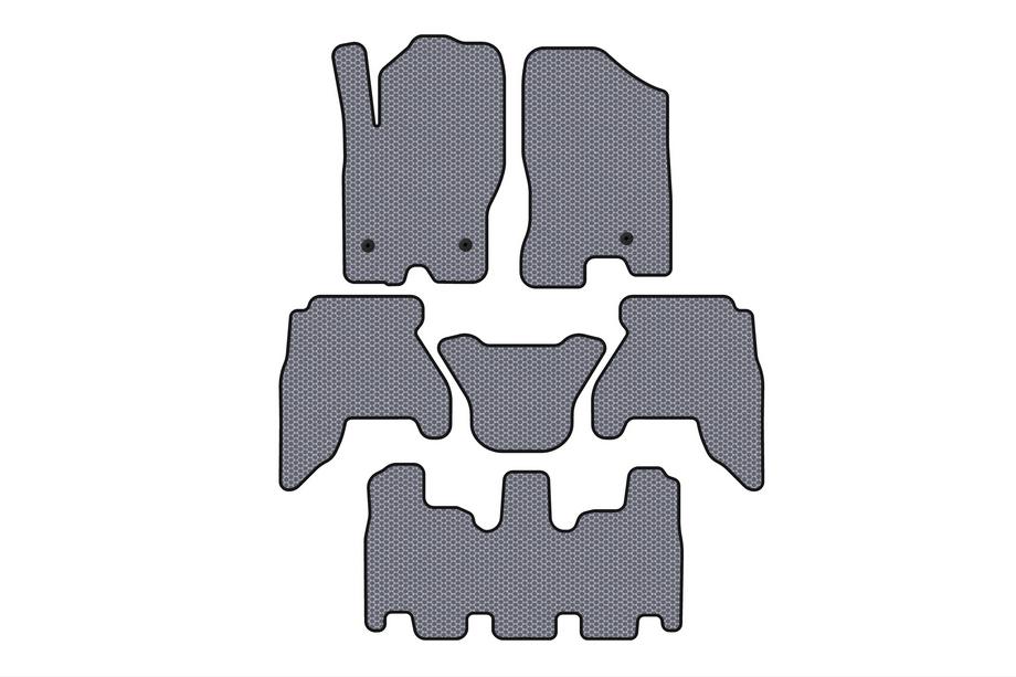 Nissan Pathfinder R51 2005–2014 Rubberen automatten voor interieur Carsuit V1 (3 rijen, grijs, 2010-2014) Foto 1