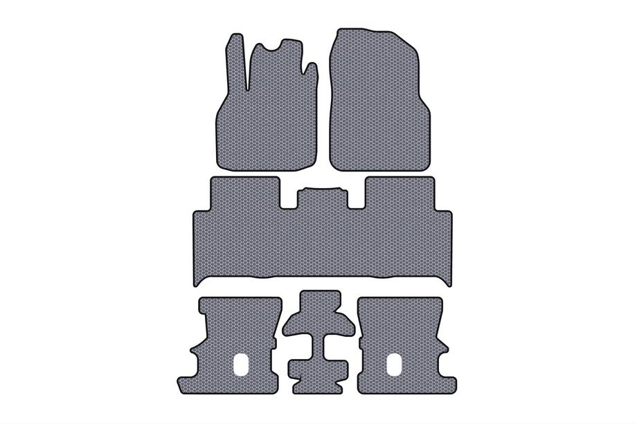 Renault Scenic/Grand 2003–2009 Rubberen automatten Carsuit (3 rijen, grijs) Foto 1