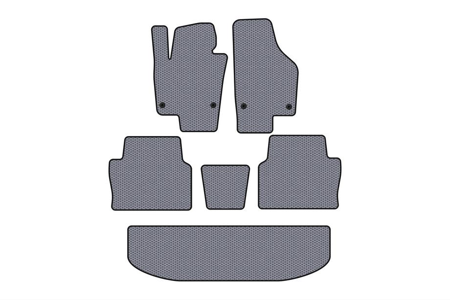 Seat Alhambra 2010– Rubberen automatten Carsuit (3 rijen, grijs) Image