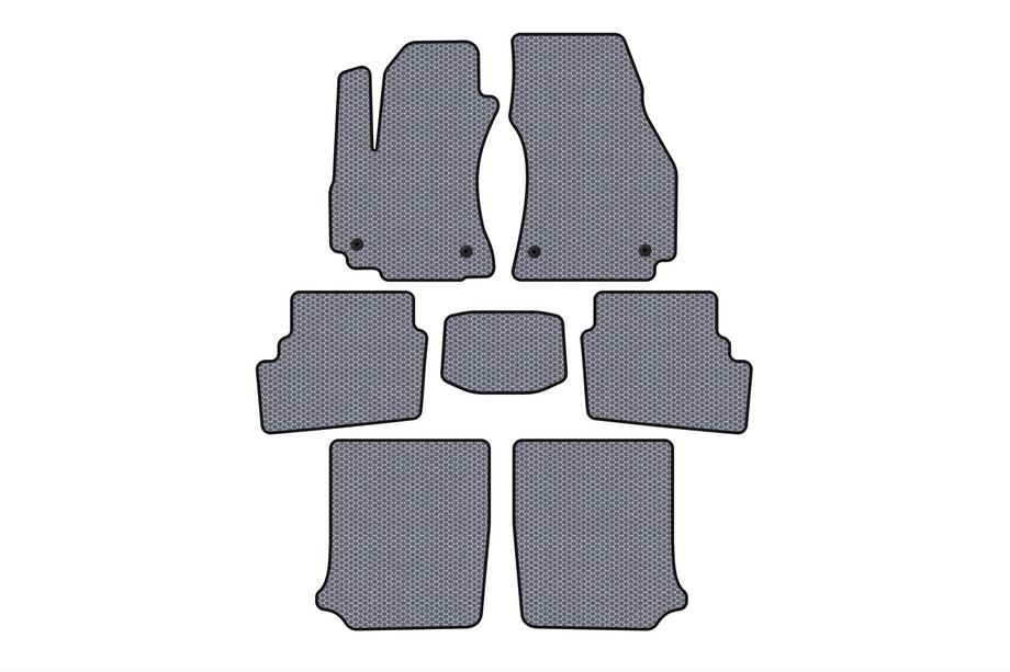Opel Zafira A 1998–2005 Rubberen automatten Carsuit (3 rijen, 2003-2005, 7-persoons, grijs) Image