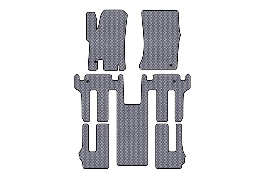 Ssang Yong Rodius Rubberen automatten Carsuit 2004-2008 (3 rijen, grijs) Image