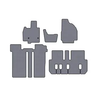 Carsuit rubberen automatten voor interieur (3 rijen, 6-zits, grijs)
