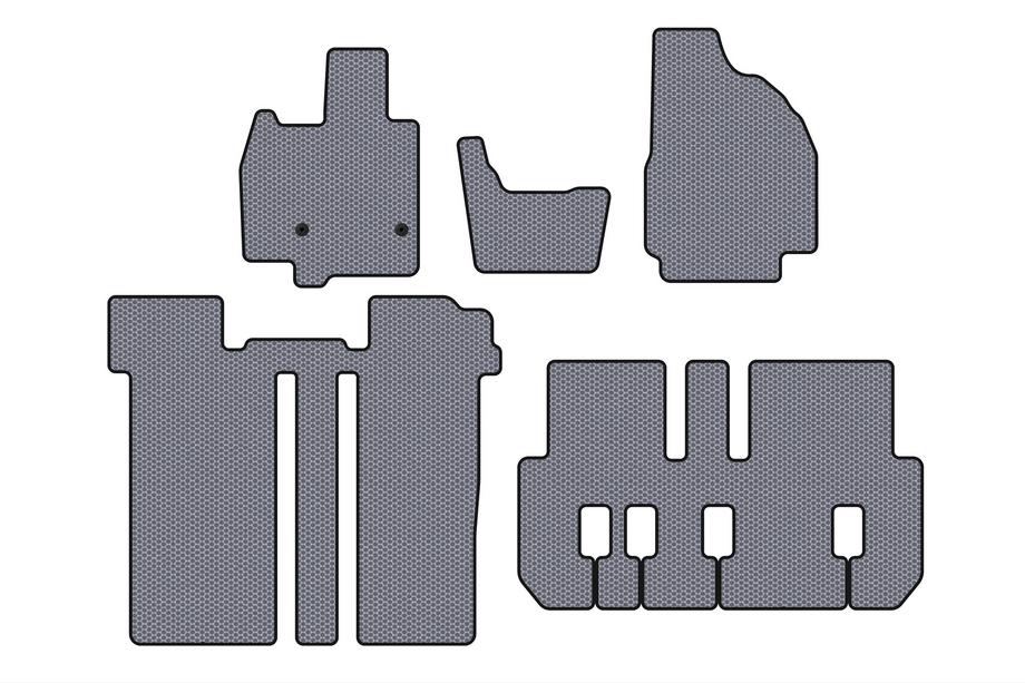 Toyota Previa 2006–2019 Carsuit rubberen automatten voor interieur (3 rijen, 6-zits, grijs) Image