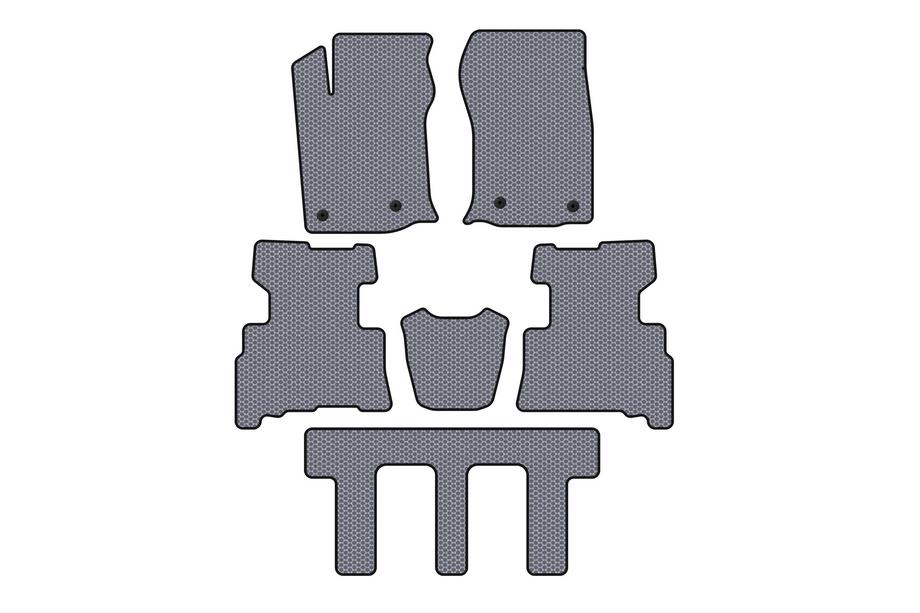 Toyota 4Runner 2009–2024 Rubberen automatten Carsuit (3 rijen, 2014-2024, 7-zits, grijs) Image