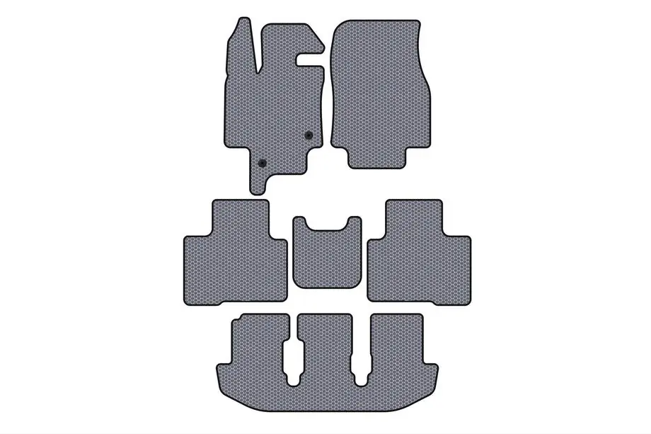 Toyota Highlander 2019– Rubber matten Carsuit (3 rijen, 7-zits, grijs) Image