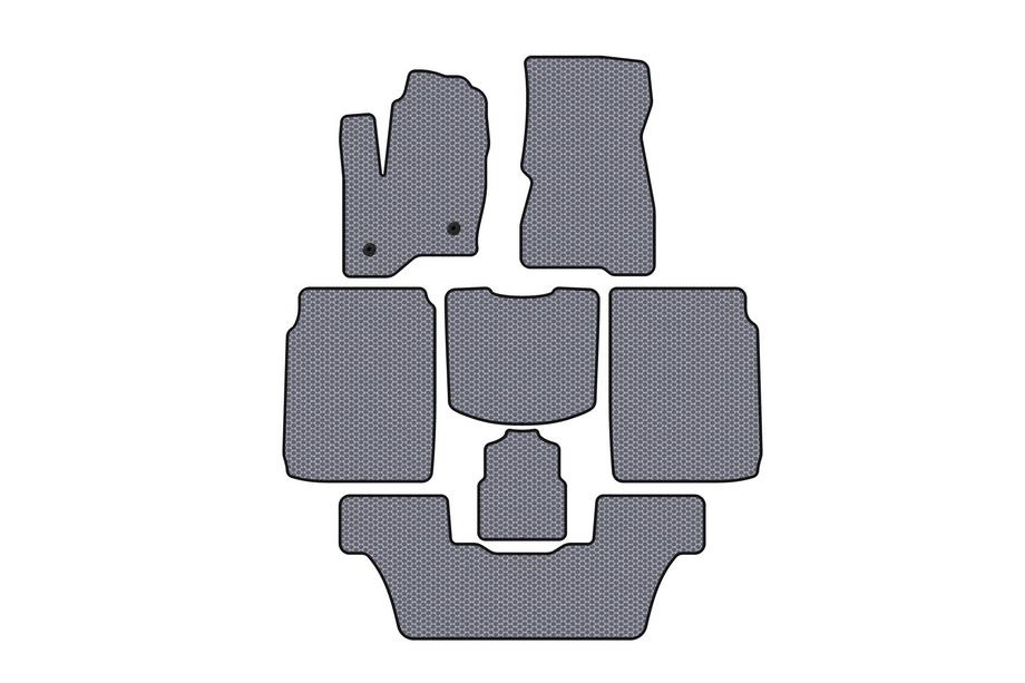 Ford Flex 2009–2019 Carsuit rubberen automatten (3 rijen, 2013-2019, grijs) Foto 1