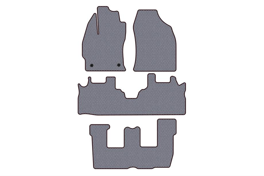 Toyota Prius Plus Rubberen automatten Carsuit (3 rijen, grijs) Image