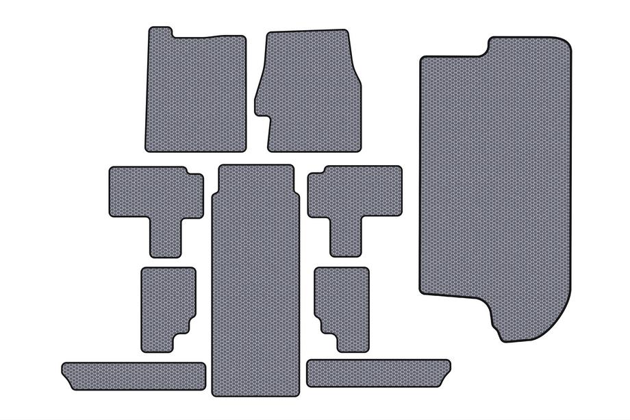 Kia Carnival 2002–2013 Carsuit rubberen automatten (complete set voor interieur, grijs) Foto 1