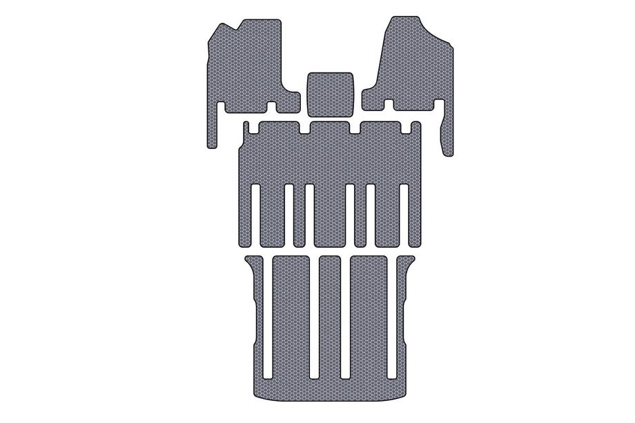 Kia Carnival 2002–2013 Rubberen automatten Carsuit (3 rijen, grijs) Image