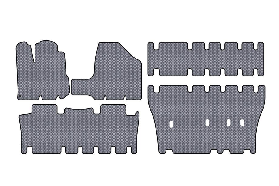 Toyota Sienna 2003–2009 Rubberen automatten Carsuit (3 rijen, grijs) Foto 1