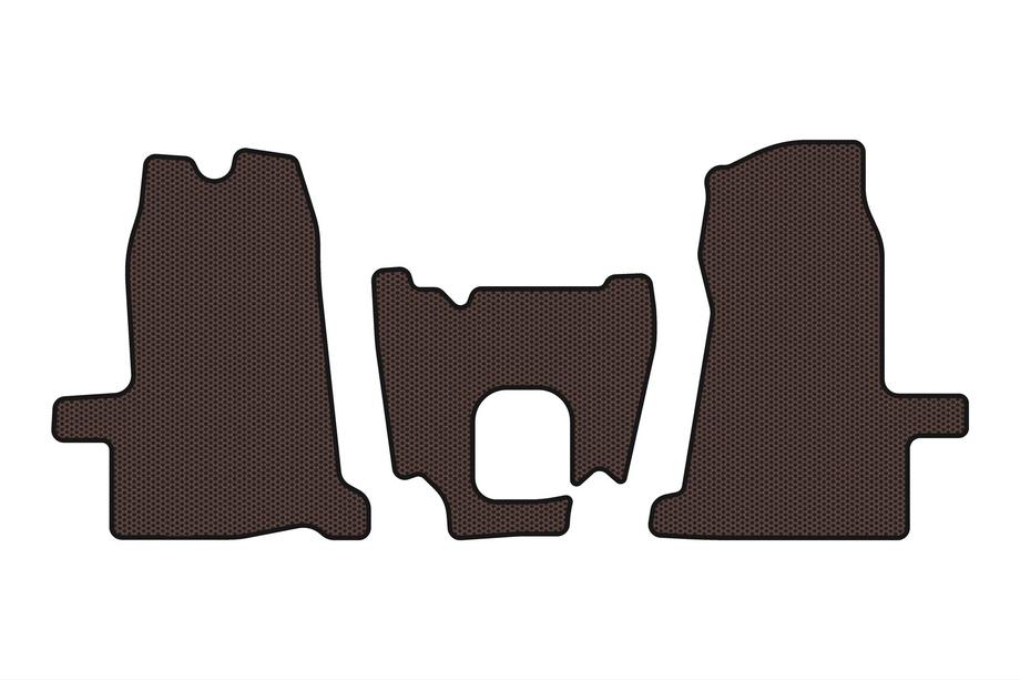Ford Transit 2000–2014 Rubber automatten Carsuit (2000-2006, 1+1, handgeschakeld, bruin) Image