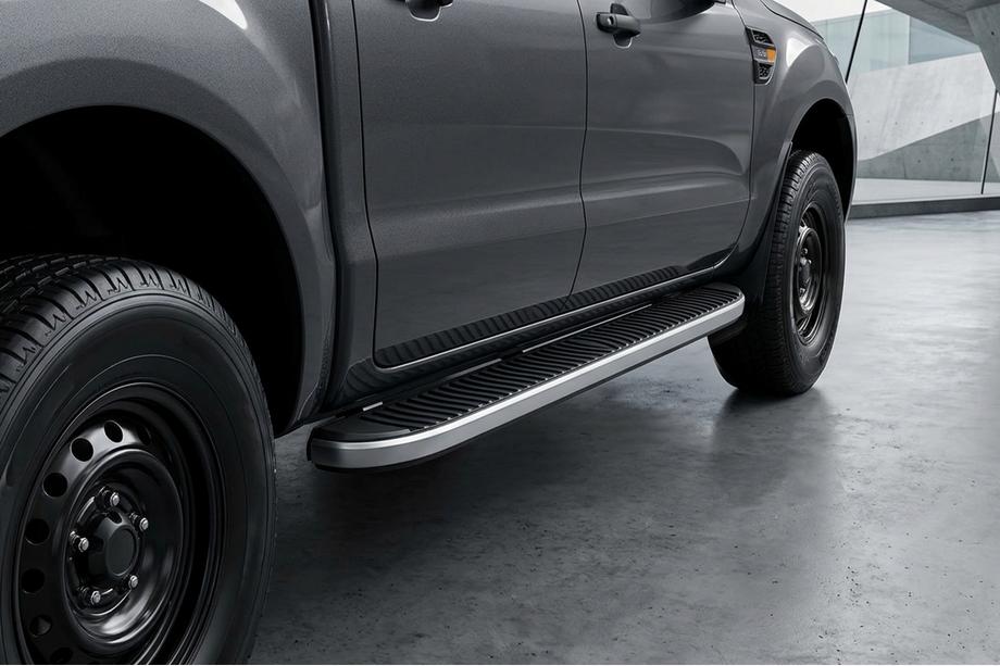 Ford Ranger 2007–2011 Side steps Tayga Grey (set van 2, aluminium) Image