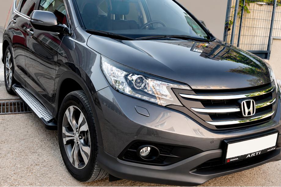 Honda CRV 2012–2016 Zijsteps Allmond Grey (2 stuks, aluminium) Foto 1