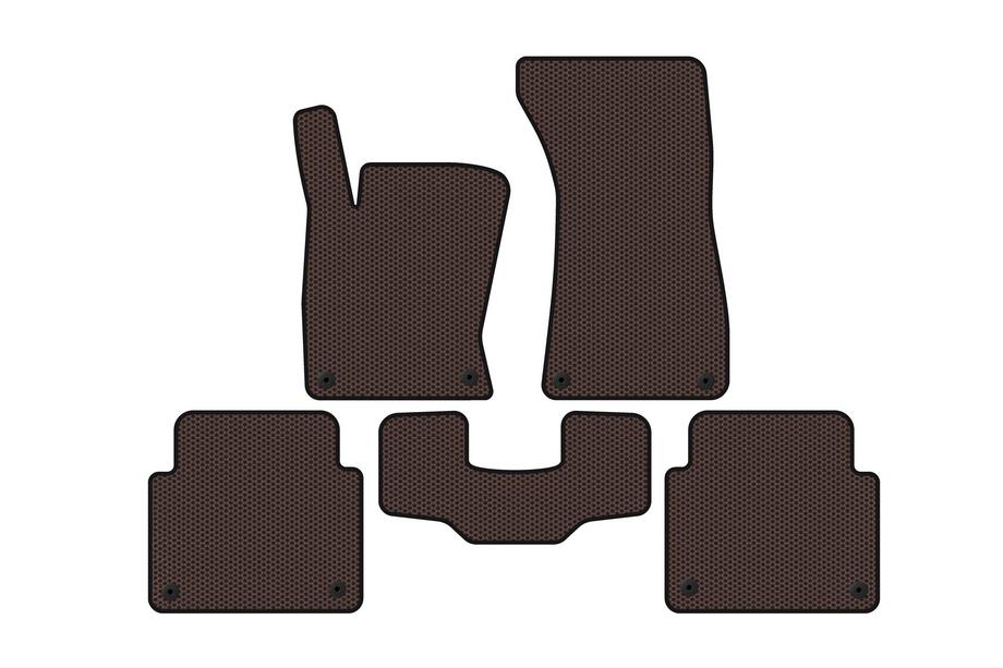 Audi A8 2002–2009 Rubberen automatten Carsuit (Short, bruin) Image