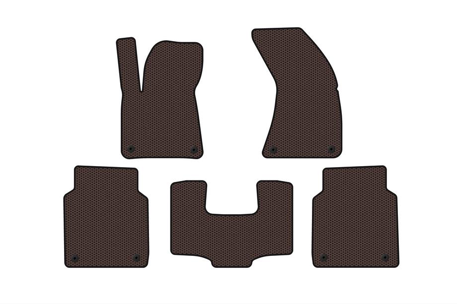 Audi A8 2010–2018 Rubberen automatten voor interieur Carsuit (Long, bruin) Foto 1