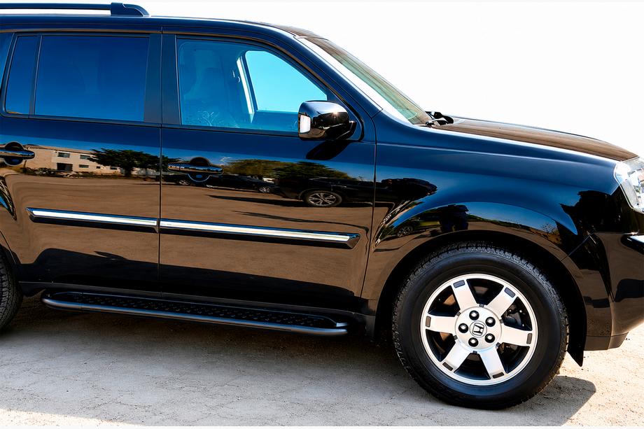 Honda Pilot 2008–2015 Allmond Black zijtreden (2 st., aluminium) Foto 1