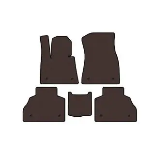 Carsuit rubber automatten voor het interieur (2 rijen, bruin) foto 1