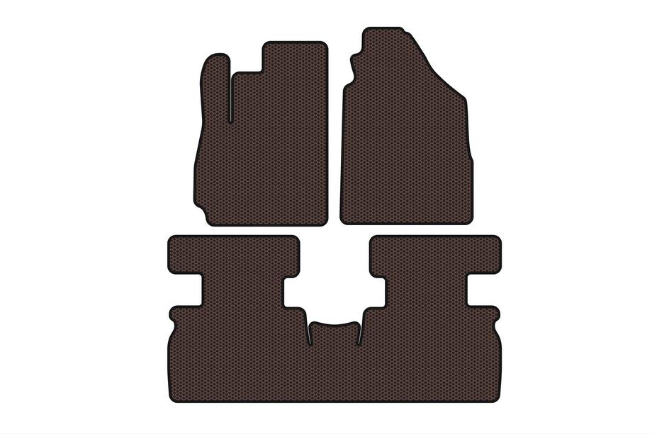 Jetour X70 2018– Carsuit rubber automatten voor het interieur (2 rijen, bruin) Image