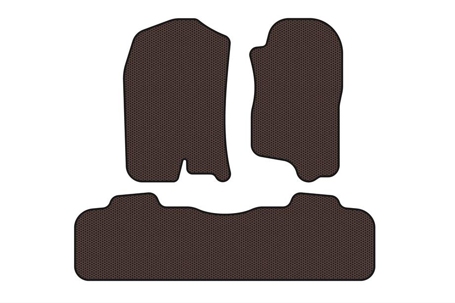 Chevrolet Tahoe 2007–2014 Rubberen automatten Carsuit (2 rijen, 2007-2014, bruin) Image