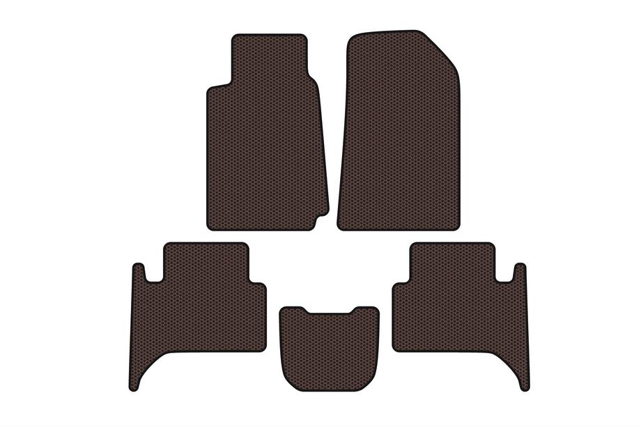 Chevrolet Trailblazer 2012–2019 Carsuit rubber automatten voor het interieur (2 rijen, bruin) Image